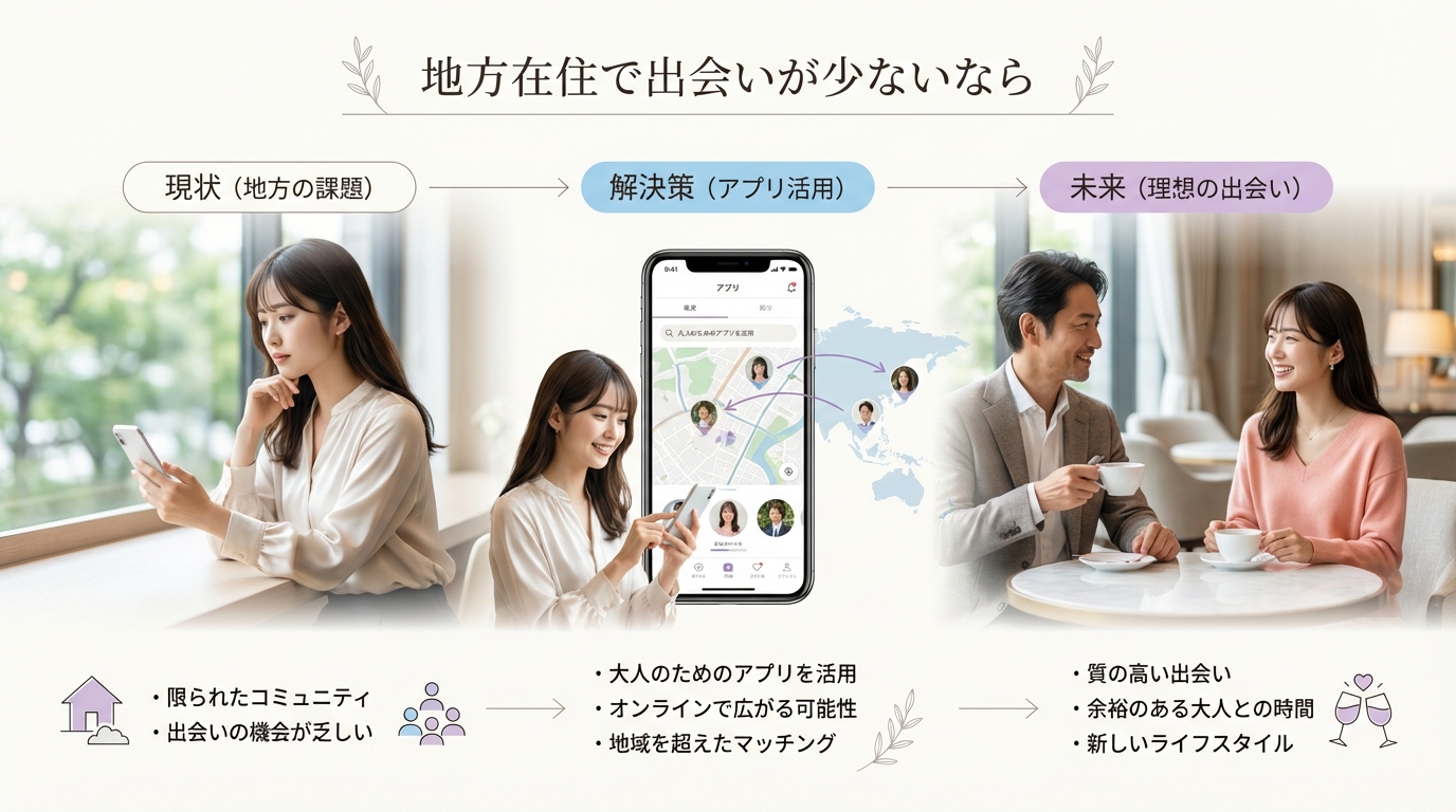 地方在住で出会いが少ないなら