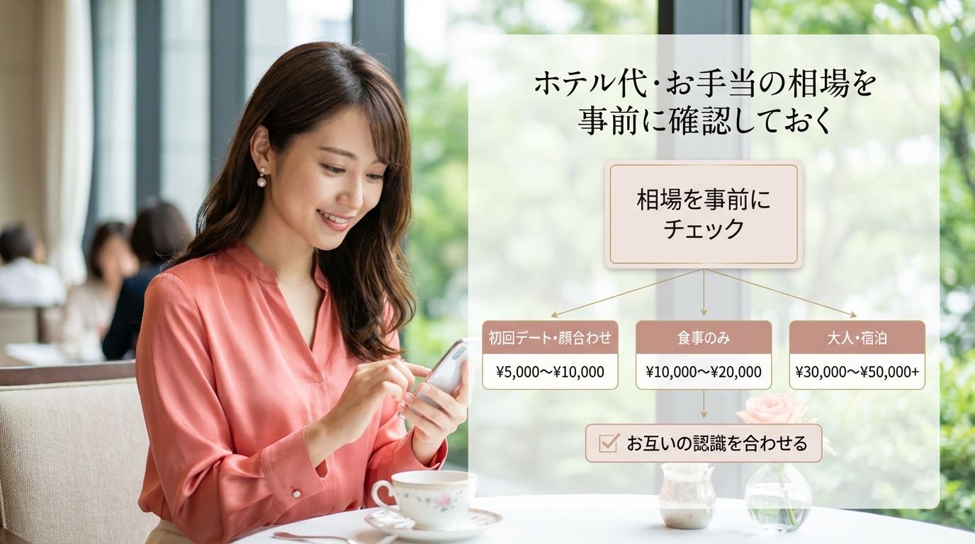 ホテル代・お手当の相場を事前に確認しておく