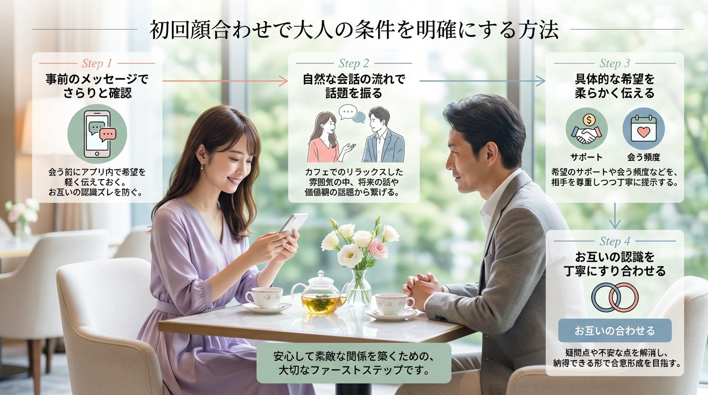 初回顔合わせで大人の条件を明確にする方法