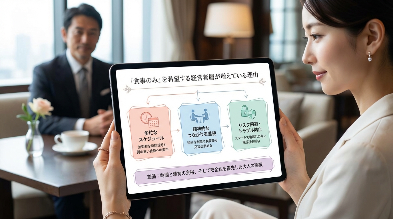 「食事のみ」を希望する経営者層が増えている理由