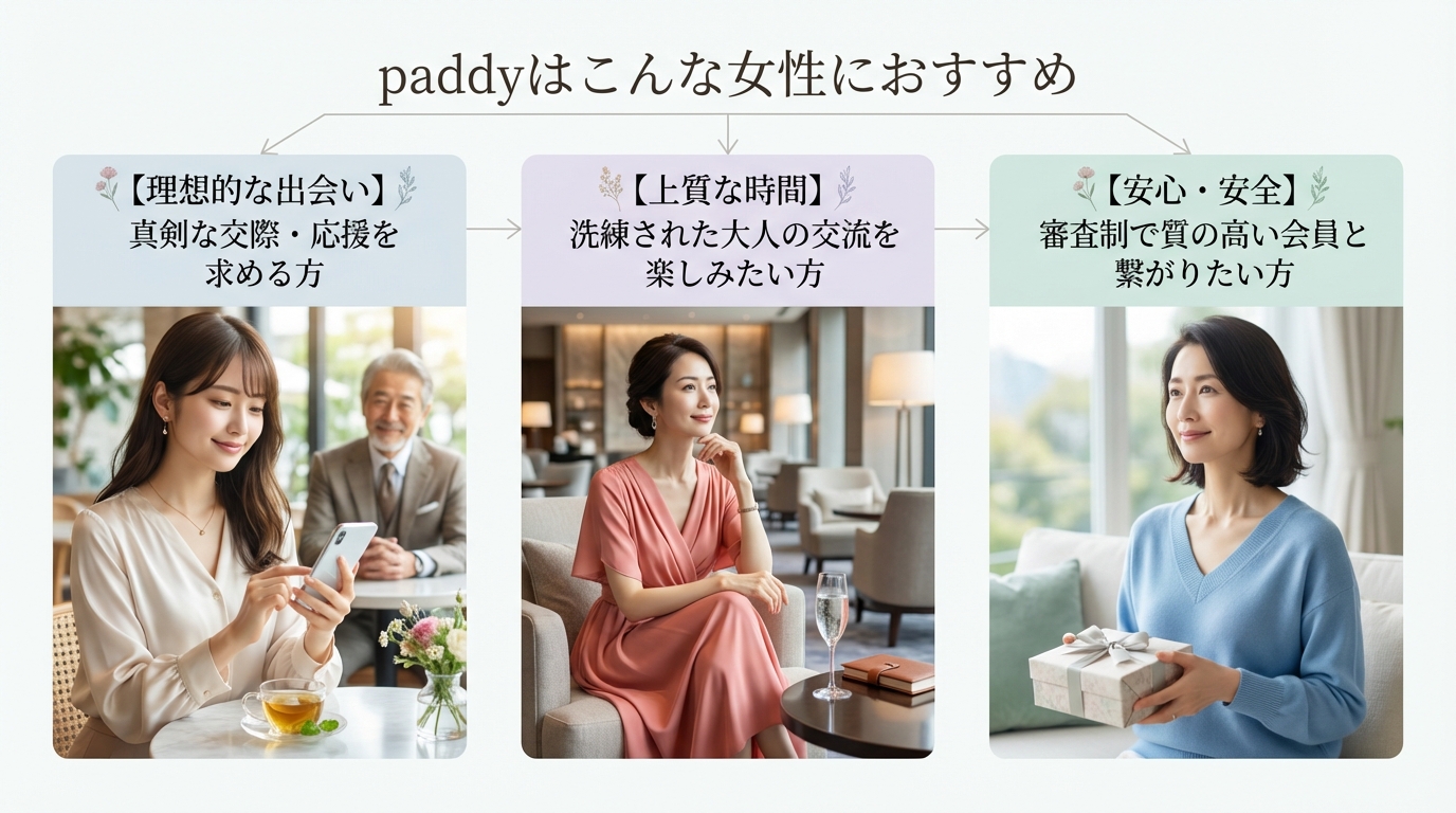 paddyはこんな女性におすすめ