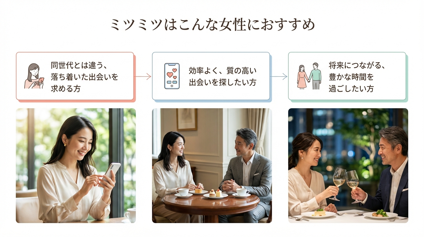 ミツミツはこんな女性におすすめ