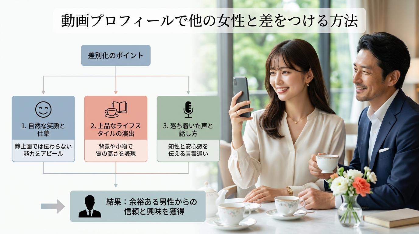 動画プロフィールで他の女性と差をつける方法