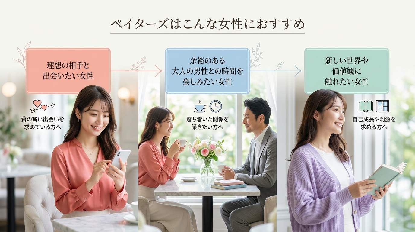 ペイターズはこんな女性におすすめ