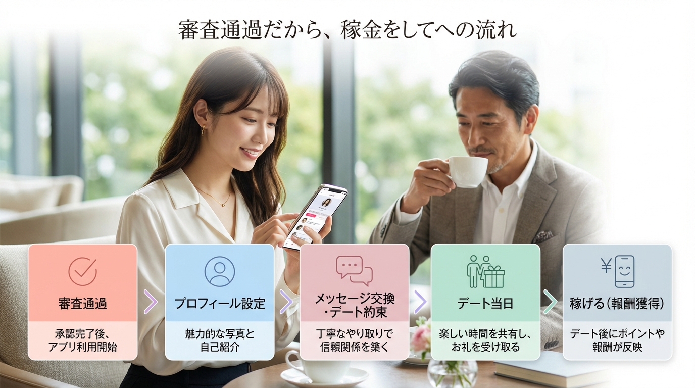 審査を通過してから稼げるまでの流れ