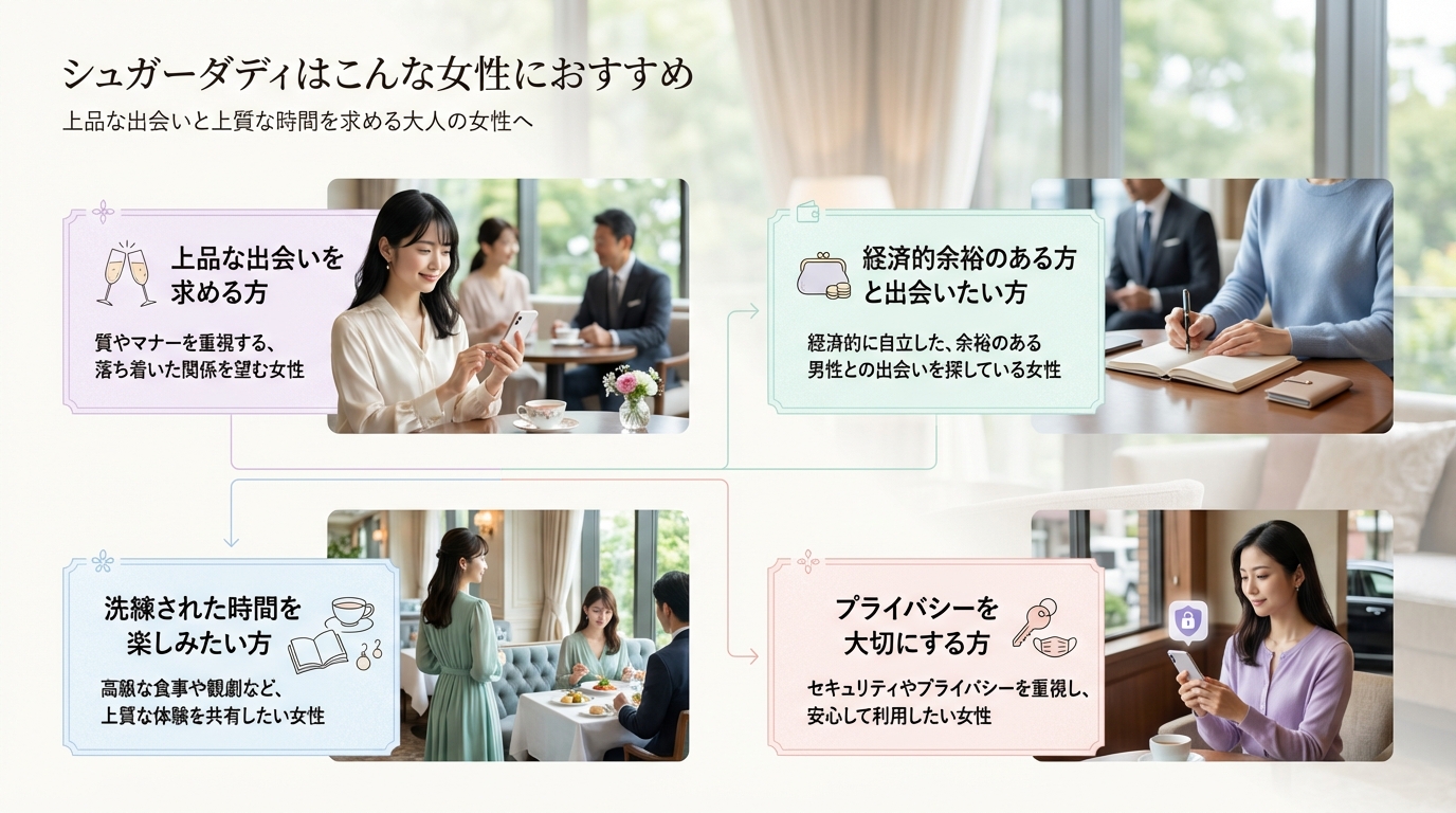 シュガーダディはこんな女性におすすめ