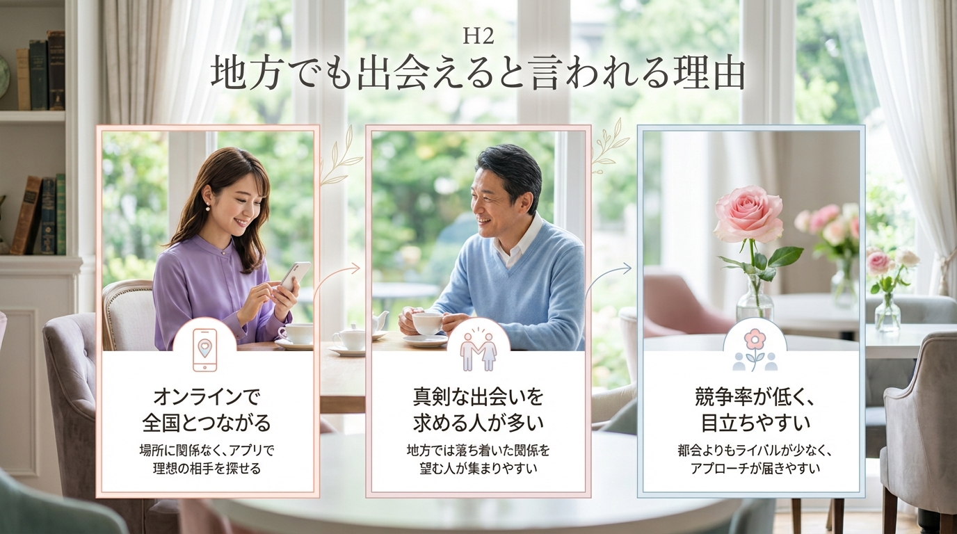 地方でも出会えると言われる理由